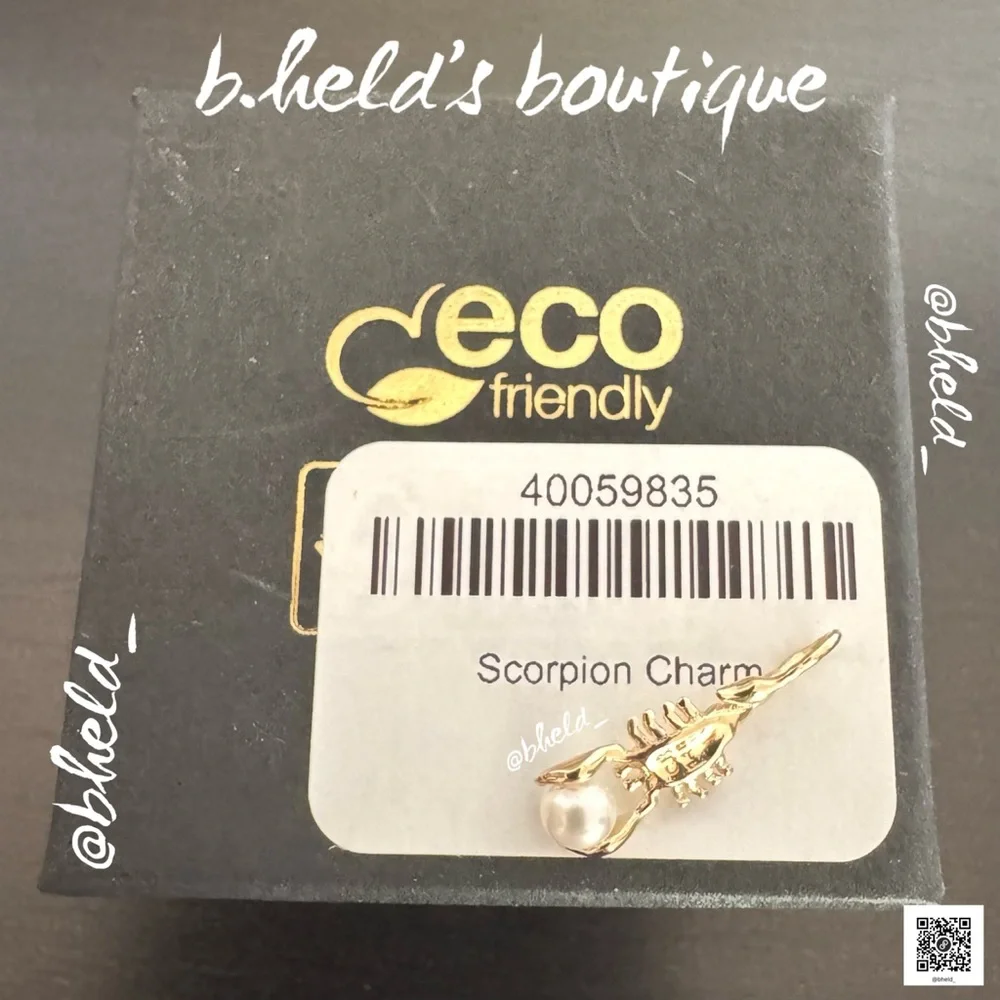 Catbird Jewelry Little Scorpion Charm Solid 14K Gold Pearl Limited Edition NWT - Picture 14 of 17